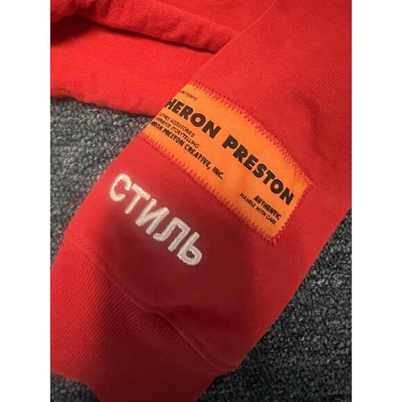 heron preston cropped red crewneck different sz small Authentic RARE - Picture 4 of 15